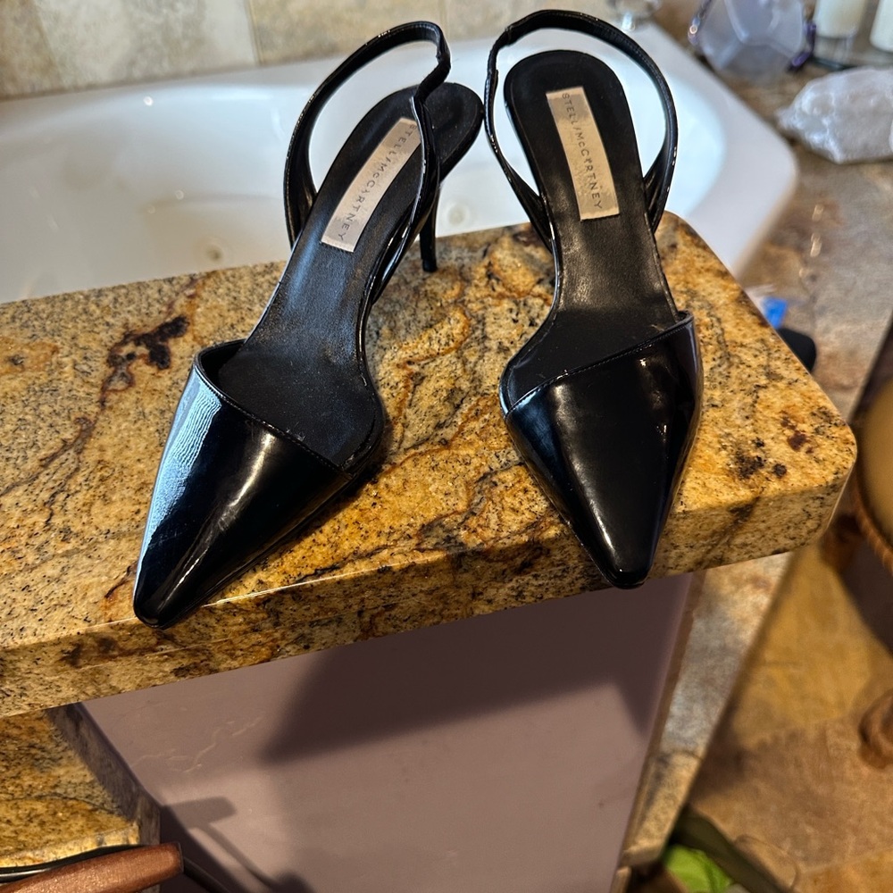 Stella McCartney Black Pointed Heels